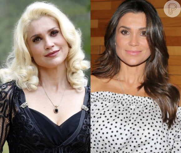 Flavia Alessandra já ficou loira platinada para viver personagem vilã em novela na TV Globo. Atualmente, a atriz está com os cabelos castanhos e mechas sutis