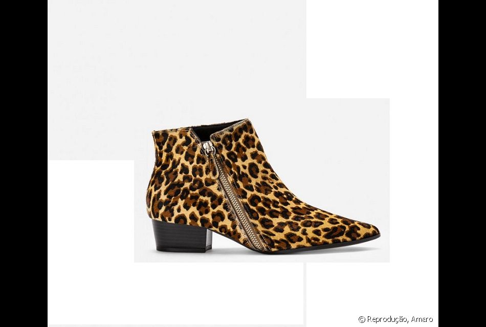 bota animal print arezzo