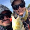 Maiara e Fernando Zor curtem dia de pesca no Pantanal