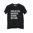 'Para de ser machista, Genaro, meu bem'. A camiseta é um ótimo lookinho para as feministas fãs de Sandy e Junior
