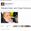 Gloria Perez lamentou a perda do diretor: 'Sábado triste, sem Hugo Carvana'