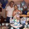 Milena Toscano reuniu as famílias no batizado do filho, João Pedro, no último final de semana