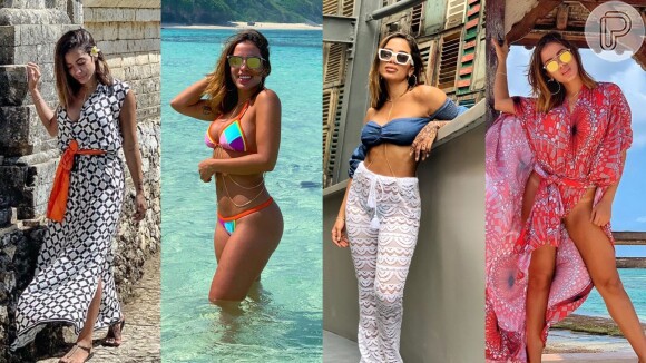 Anitta apostou em estampas, transparência e muito beachwear durante sua viagem à Ásia. Confira galeria de looks nesta quinta-feira, dia 06 de junho de 2019
