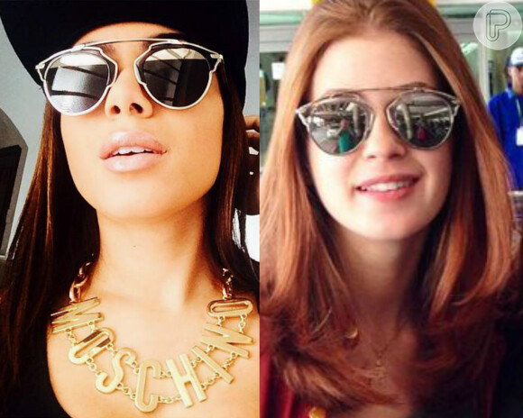 Anitta usa mesmo óculos Dior, de R$ 1.800, que Marina Ruy Barbosa, nesta sexta-feira, 10 de outubro de 2014