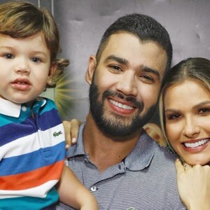 Andressa Suita surpreendeu os seguidores ao mostrar brincadeira ousada de Gusttavo Lima com o filho mais velho, Gabriel, nesta terça-feira, 18 de junho de 2019