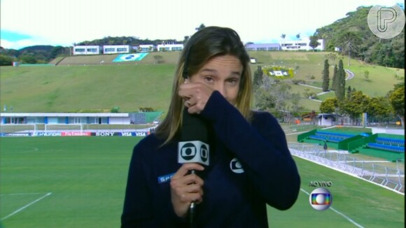 Fernanda Gentil chorou após a derrota do Brasil para a Alemanha na Copa do Mundo 2014