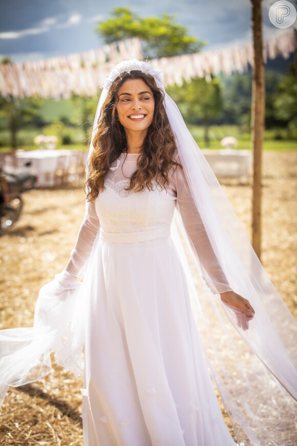 O vestido de Maria da Paz (Juliana Paes) será completamente diferente pelo usado no primeiro casamento da noiva na novela 'A Dona do Pedaço'