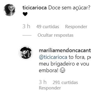 Marília Mendonça responde fãs em seu Instagram