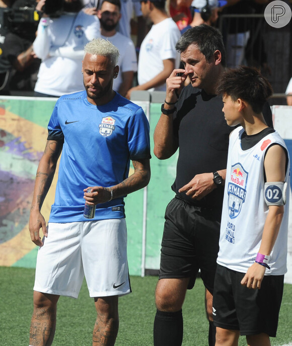 Neymar Jr. participou de evento em seu Instituto, na Praia Grande, São Paulo