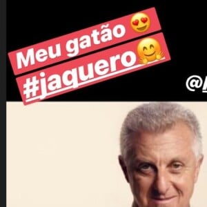 Angélica elogia Luciano Huck em montagem de aplicativo: 'Meu gatão'