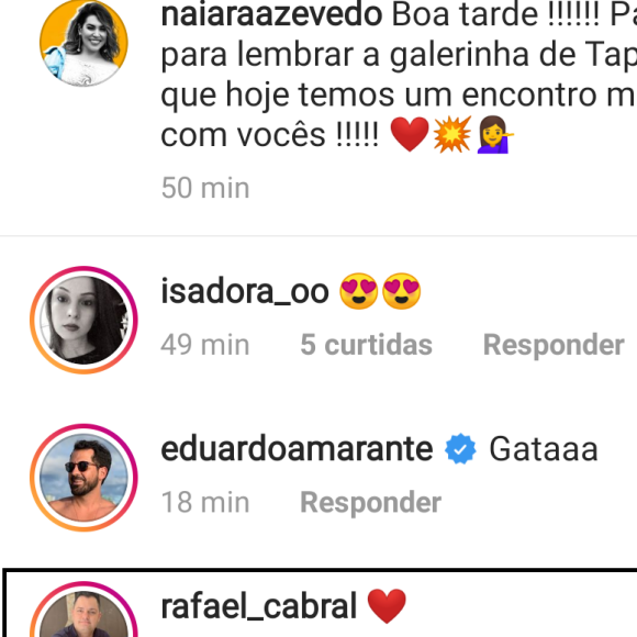 Marido de Naiara Azevedo, Rafael Cabral comentou foto de sertaneja no Instagram