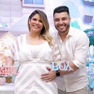 Marilia Mendonça e Murilo Huff fizeram chá revelação do primeiro filho