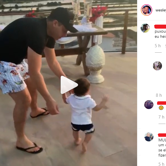 Filho mais velho de Wesley Safadão, Yudhy chama atenção dos internautas em vídeo
