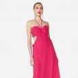 Vestido de festa online: em seda cor de rosa, da Amaro, R$ 189