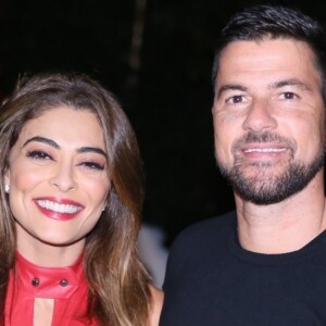 Juliana Paes e o marido, Carlos Eduardo Baptista, prestigiam festa de 48 anos de Luciano Huck, realizada em mansão do apresentador do 'Caldeirão', no Rio de Janeiro, nesta terça-feira, 03 de setembro de 2019