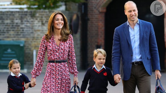Kate Middleton e Príncipe William levam filhos para 1º dia na escola nesta quinta-feira, dia 05 de setembro de 2019