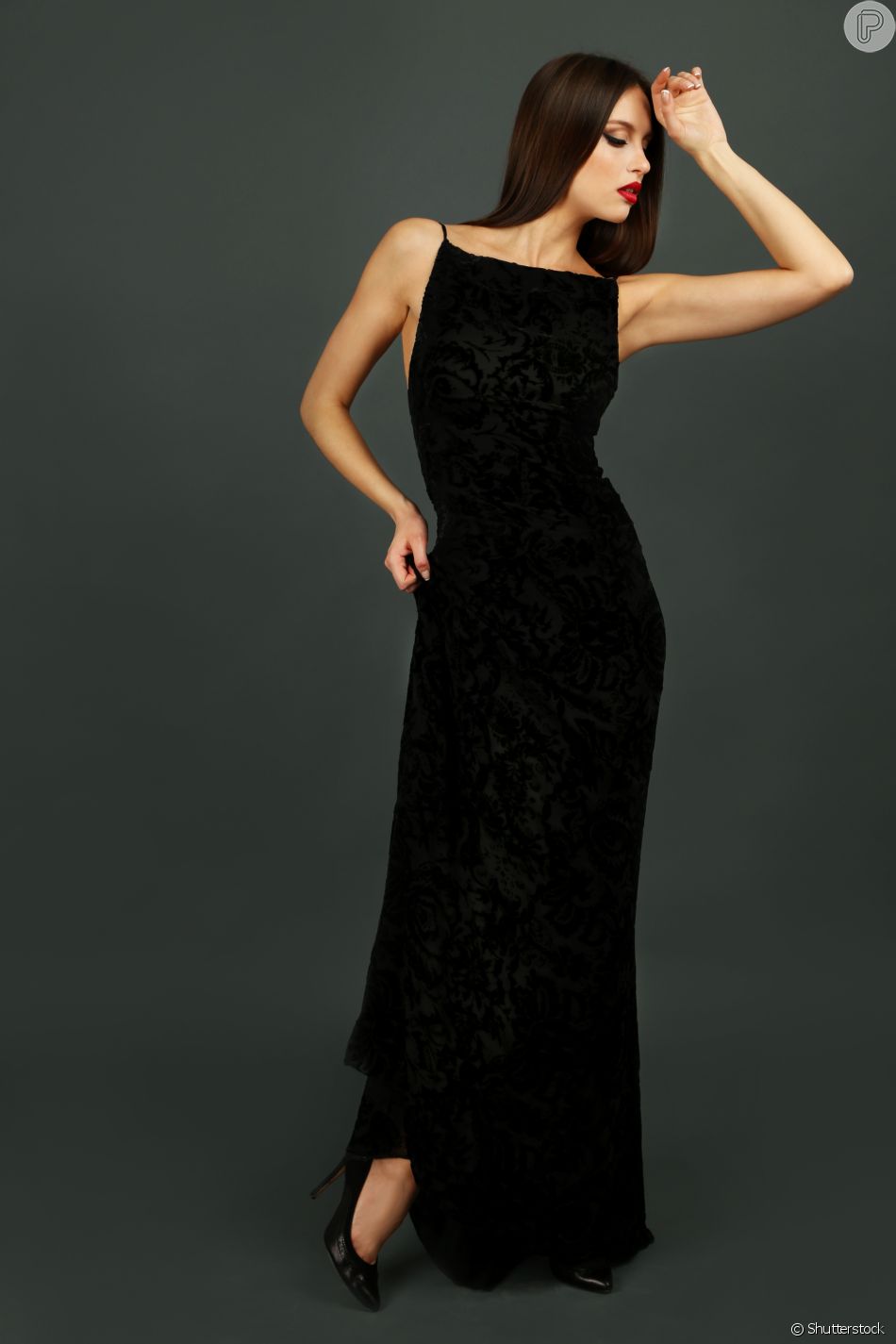modelos de vestido preto longo