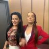 Maiara e Maraisa  apostam em looks com short e decote para o programa 'Só Toca Top' nesta segunda-feira, dia 14 de outubro de 2019
