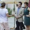 Mustafa (Antonio Calloni) e Aisha (Dani Moreno) encontram Drica (Mariana Rios) e Pepeu (Ivan Mendes) por acaso e ajudam o casal a se explicar, em 'Salve Jorge'