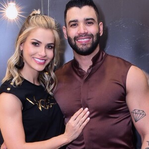 Gusttavo Lima e Andressa Suita treinam juntos em viagem nesta quinta-feira, dia 31 de outubro de 2019