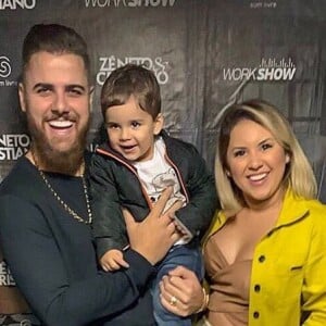 Sertanejo Zé Neto, dupla de Cristiano, e Natália Toscano já são pais de José Filho, de 2 anos