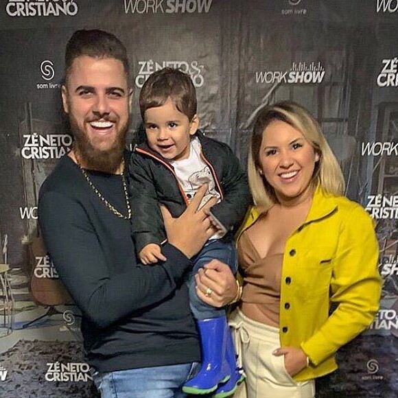 Sertanejo Zé Neto, dupla de Cristiano, e Natália Toscano já são pais de José Filho, de 2 anos