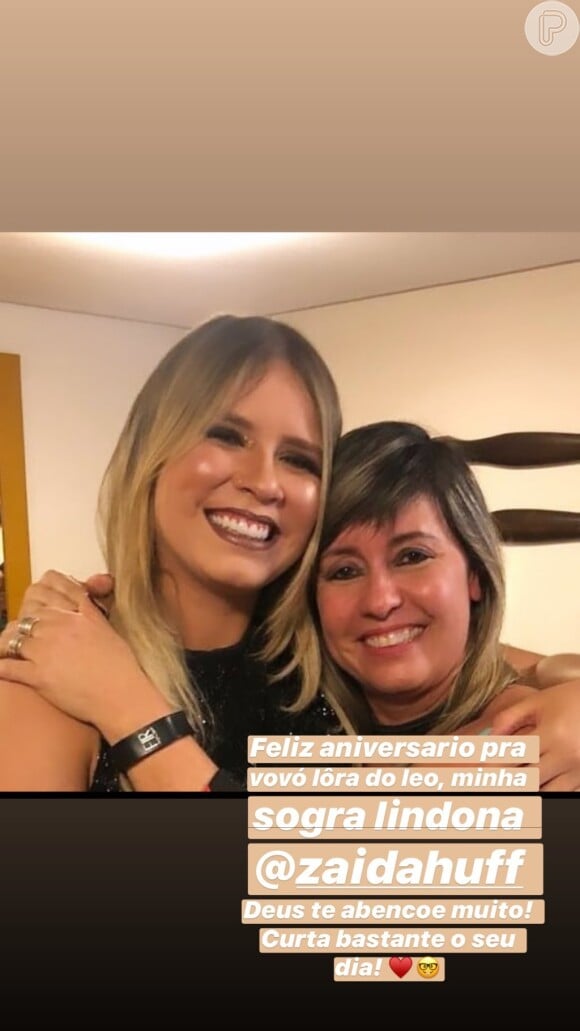 Marília Mendonça homenageou a sogra com post no Instagram nesta quarta-feira, 6 de novembro de 2019