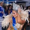 Carnaval 2020: Ana Paula Minerato mostrou muito samba no pé na quadra da Acadêmicos do Tatuapé, quinta escola a desfilar na sexta-feira de Momo