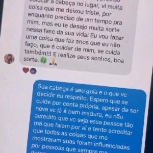 Lucas Viana expõe mensagem trocada com Hariany após 'A Fazenda'