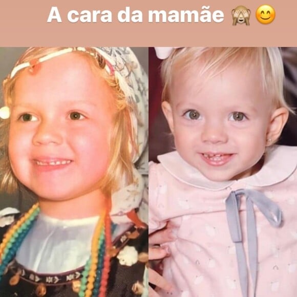 Eliana fez comparação com a filha, Manuela, em foto e semelhança impressionou