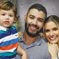 Gusttavo Lima ganha companhia do filho Gabriel ao malhar braço: 'Forte'. Vídeo!