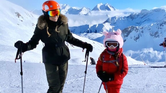 Frozen? Angélica e a filha, Eva, curtem férias na Suíça: 'Parceira de ski'