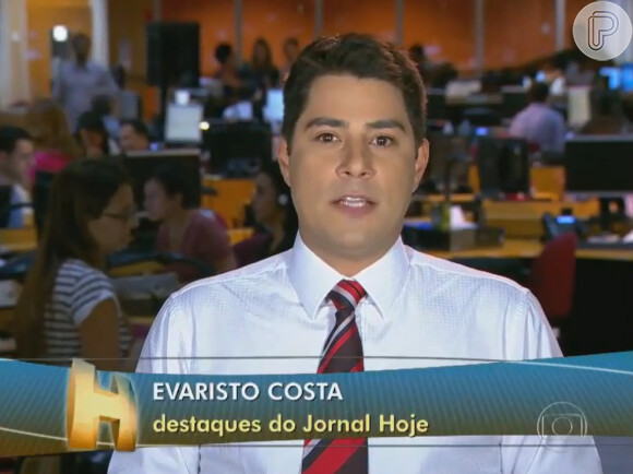 Evaristo Costa é âncora do 'Jornal Hoje' junto com Sandra Annenberg