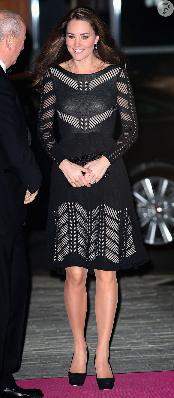 Para o evento, Kate Middleton escolheu um vestido da grife Temperley London