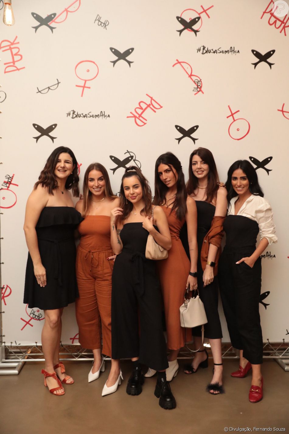 Influencers como Joana Canabrava, Bruna Unzueta, Giovana Ferrarezi, Lia Camargo e Jade Seba se reuniram no evento da Hering