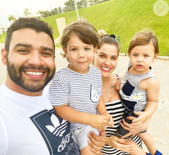 Gusttavo Lima e Andressa Suita são pais de Gabriel, de 2 anos, e Samuel de 1