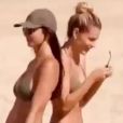 Yasmin Brunet e Gabriel Medina apareceram aos beijos em foto e vídeo postados pela modelo e pelo surfista