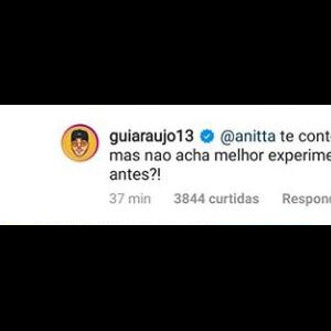 Gui Araújo responde pergunta de Anitta com convite