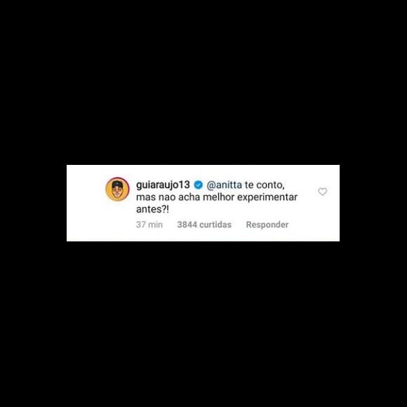 Gui Araújo responde pergunta de Anitta com convite