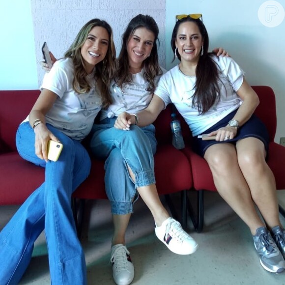 Patricia Abravanel treina com irmã Rebeca Abravanel