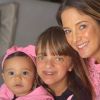 Ticiane Pinheiro combinou look rosa com as filhas no Dia das Mães