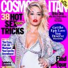 De maiô branco, Rita Ora é a capa da revista 'Cosmopolitan' de dezembro de 2014
