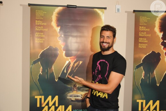 Atualmente, Cauã Reymond está envolvidao com a divulgação do filme 'Tim Maia'