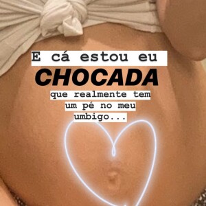 Foto de barriga de Sthefany Brito desperta comentário curioso de Kayky Brito