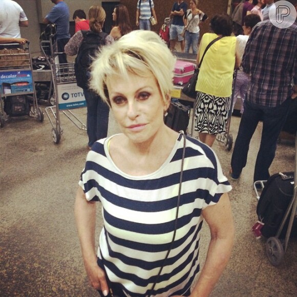 Ana Maria Braga publica foto no aeroporto antes de embarcar para a Disney