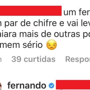 Fernando Zor rebate crítica de internauta