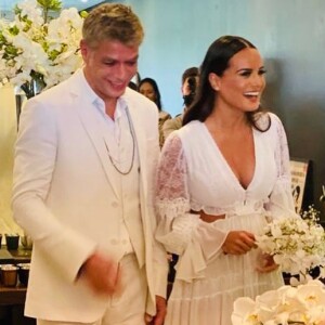 Fabio Assunção e Ana Verena trocaram alianças em cerimônia no civil 