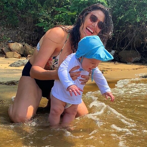 Giselle Itié descreve rotina com o filho, Pedro Luna