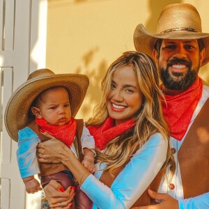 Vídeo de Sorocaba com filho encanta a mulher do cantor, Biah Rodrigues