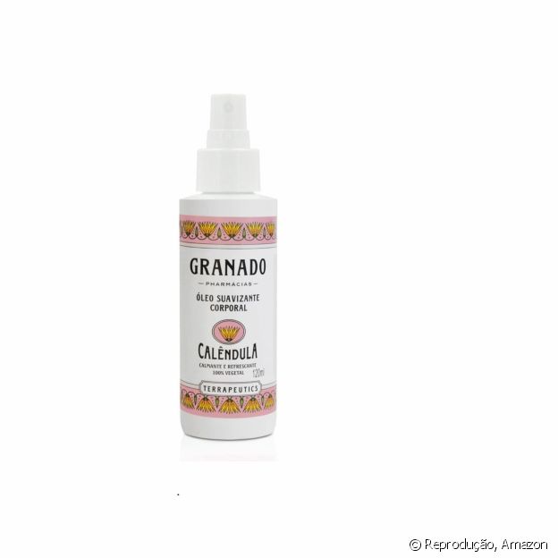 Óleo corporal com embalagem de spray facilita aplicação no corpo